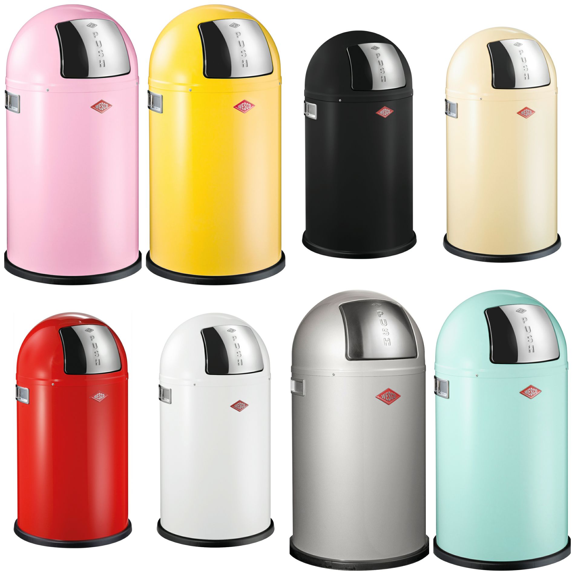 Wesco Pushboy 50l Wesco Pushboy Mülleimer - 50L Edelstahl (Graphit